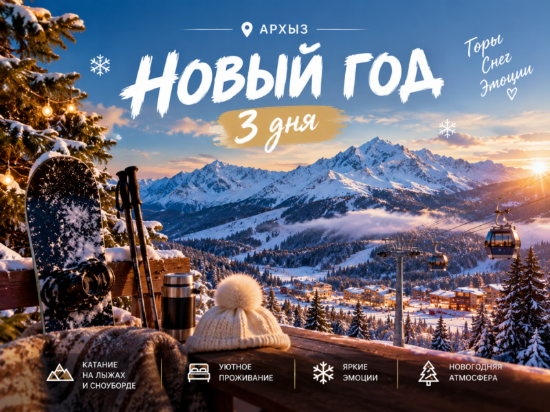 Новый год в Архызе, 3 дня